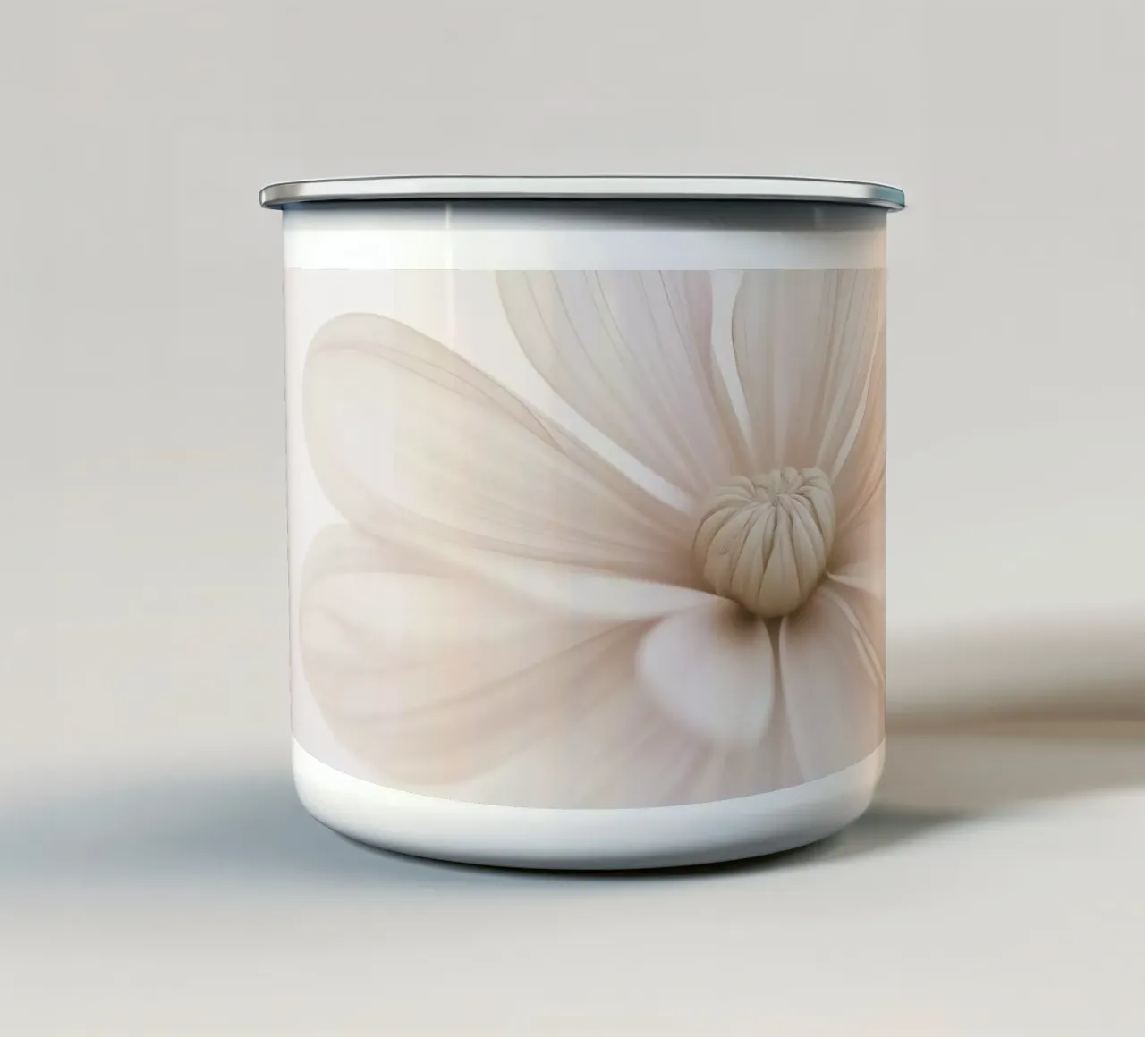 Fiore rosa tenue tazza in smalto da Imagine