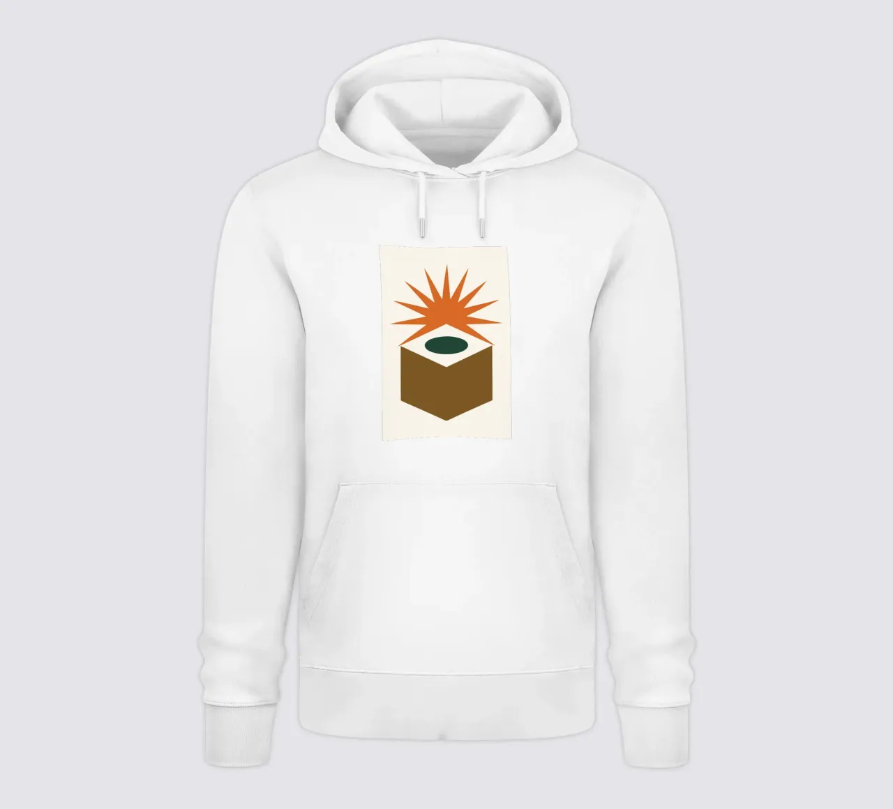 Hollow Cube with Sunburst Rays felpa con cappuccio da LisaArtes