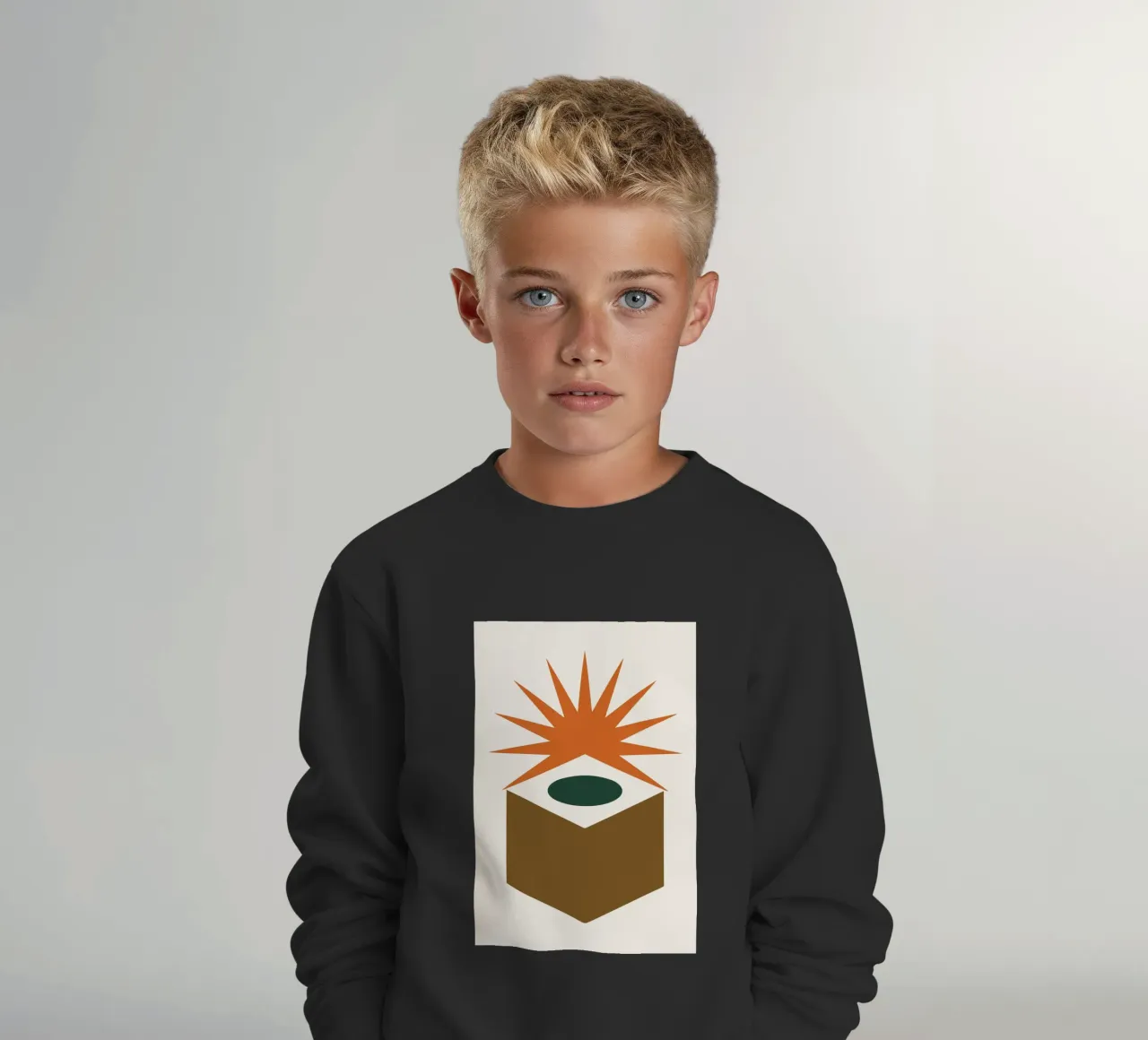 Hollow Cube with Sunburst Rays felpa bambino da LisaArtes