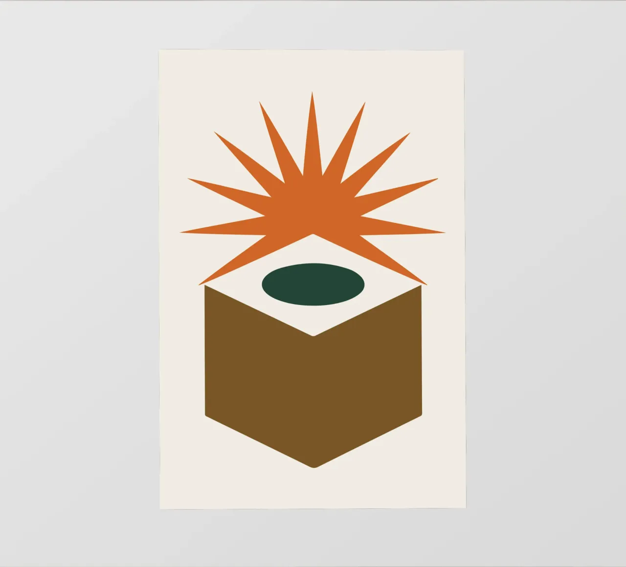 Hollow Cube with Sunburst Rays telo in pvc da LisaArtes