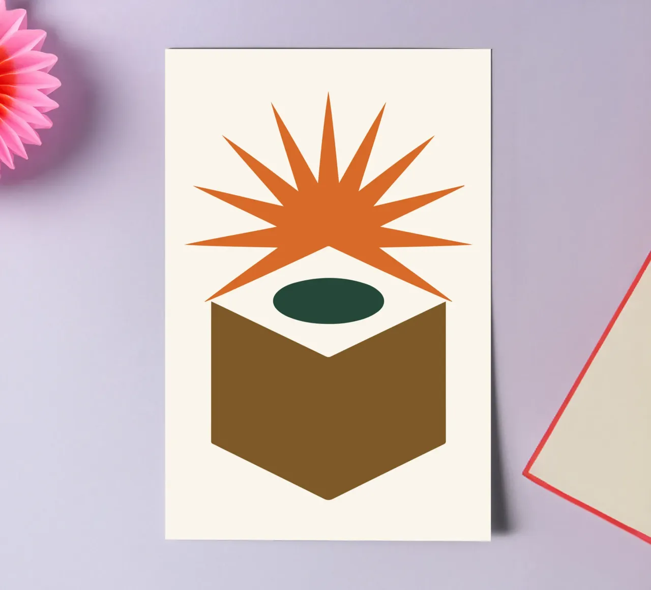 Hollow Cube with Sunburst Rays Stickerbogen von LisaArtes