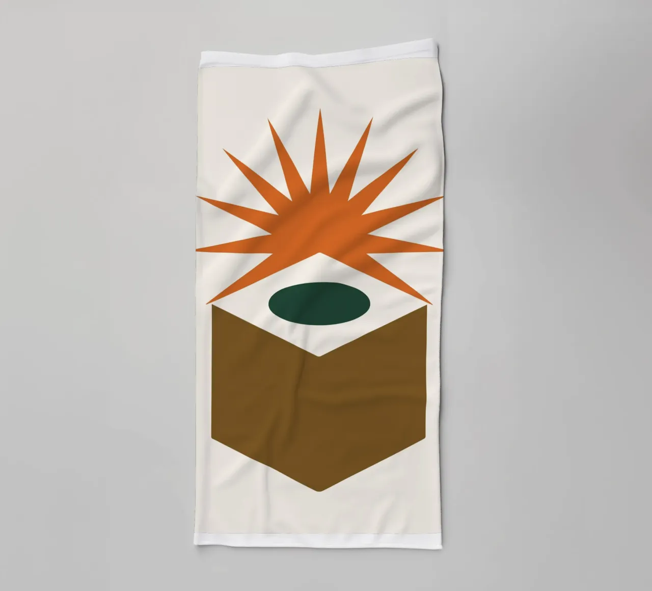 Hollow Cube with Sunburst Rays Handtuch von LisaArtes