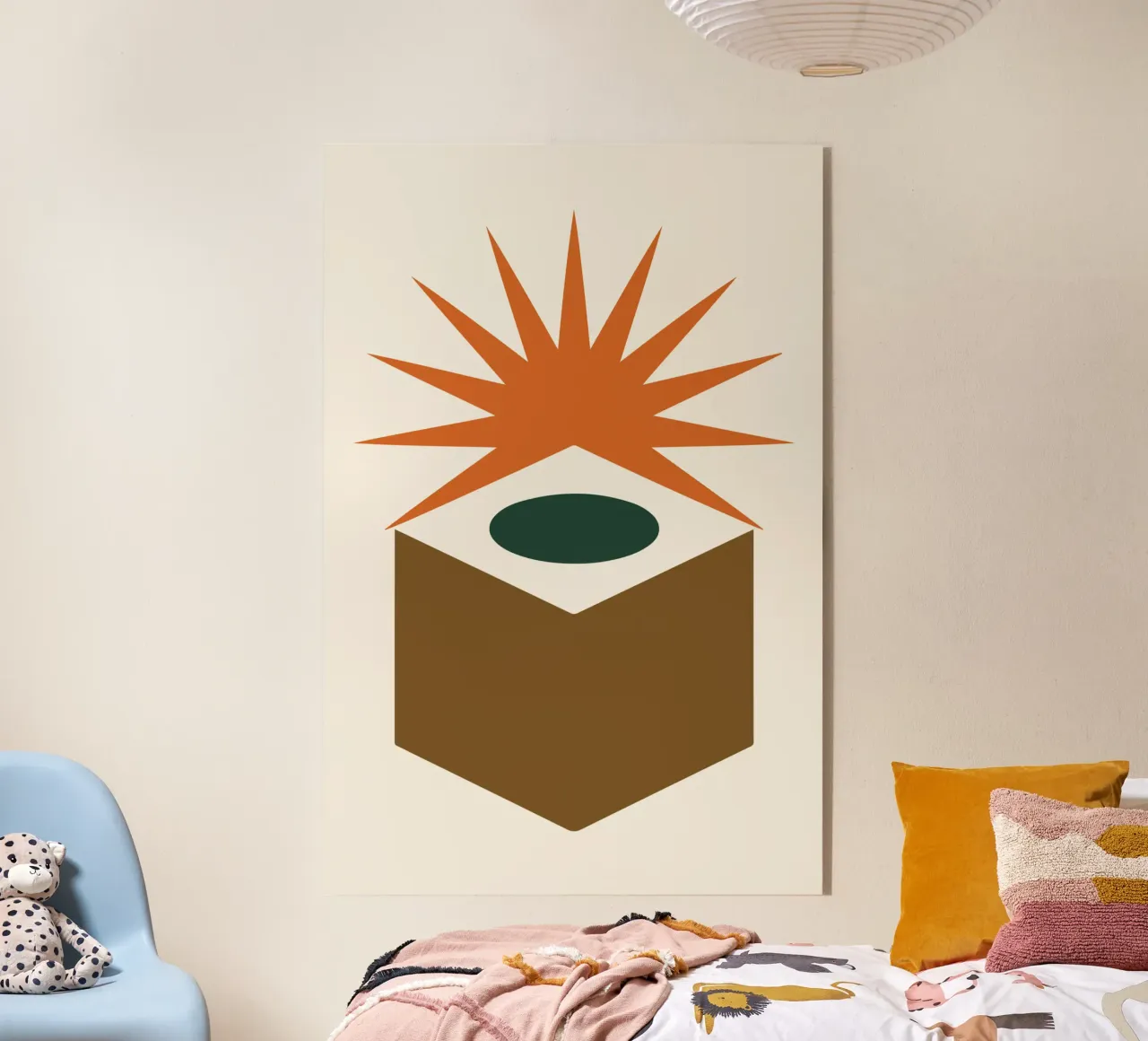 Hollow Cube with Sunburst Rays plexiglass da LisaArtes