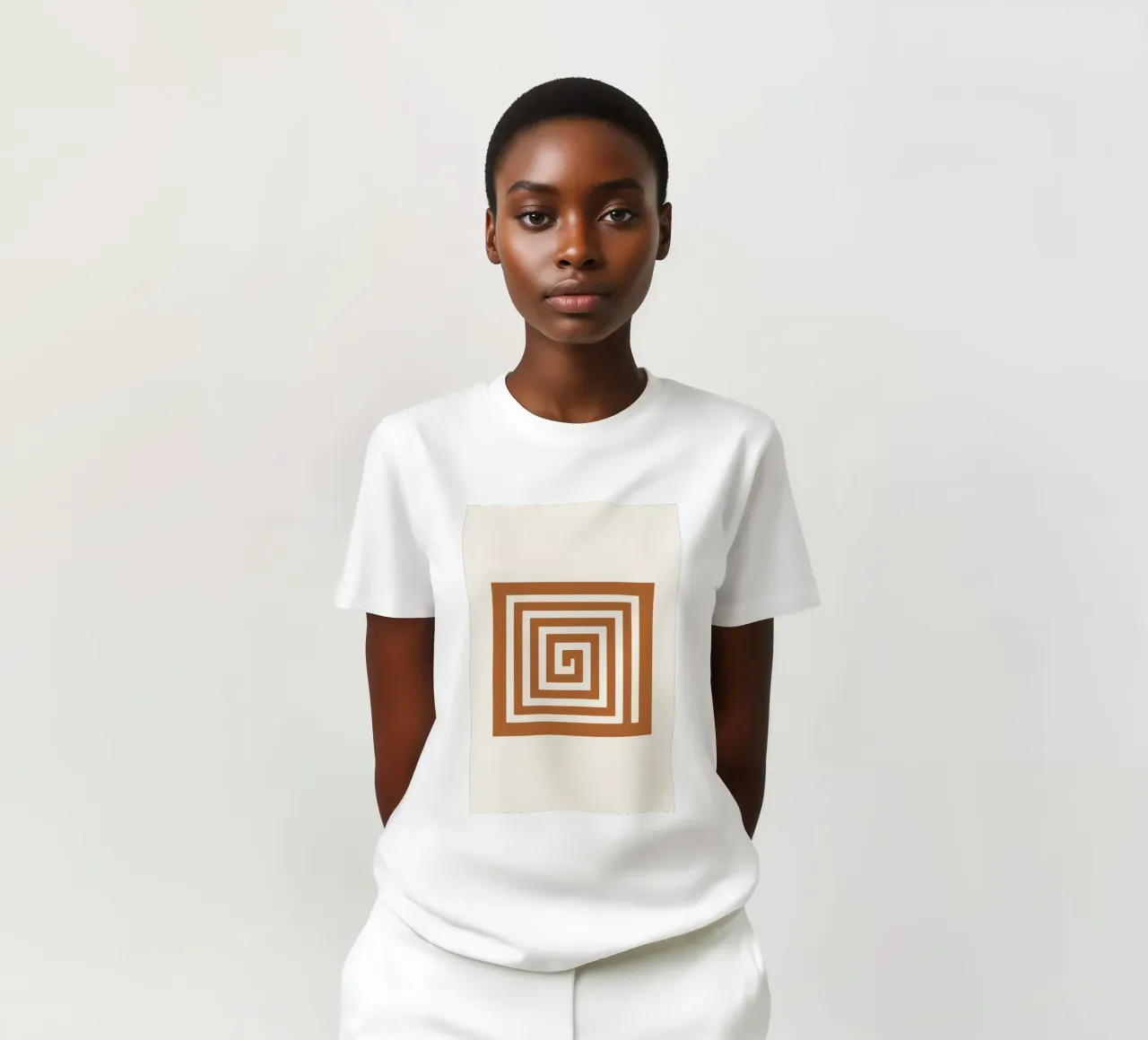 Maze in Earth Tone Square t-shirt da LisaArtes