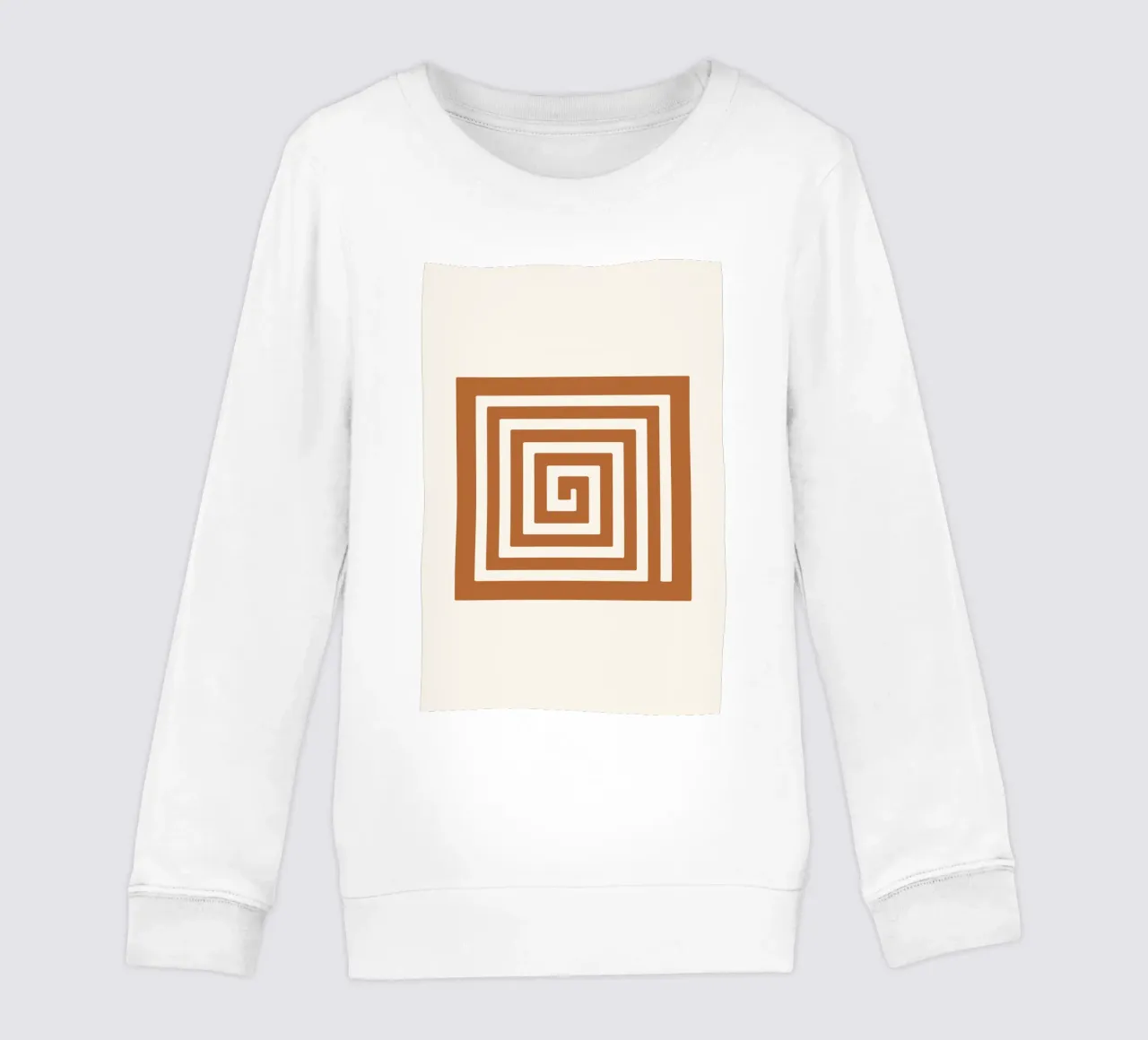 Maze in Earth Tone Square felpa bambino da LisaArtes