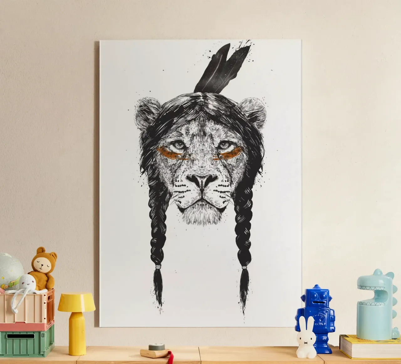 Warrior lion plexiglass da Balazs Solti