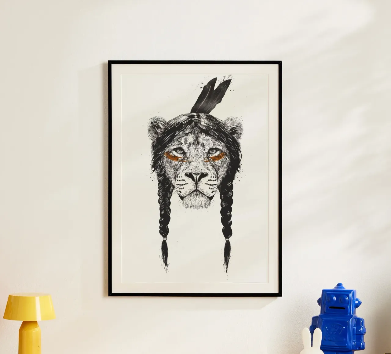 Warrior lion poster da Balazs Solti