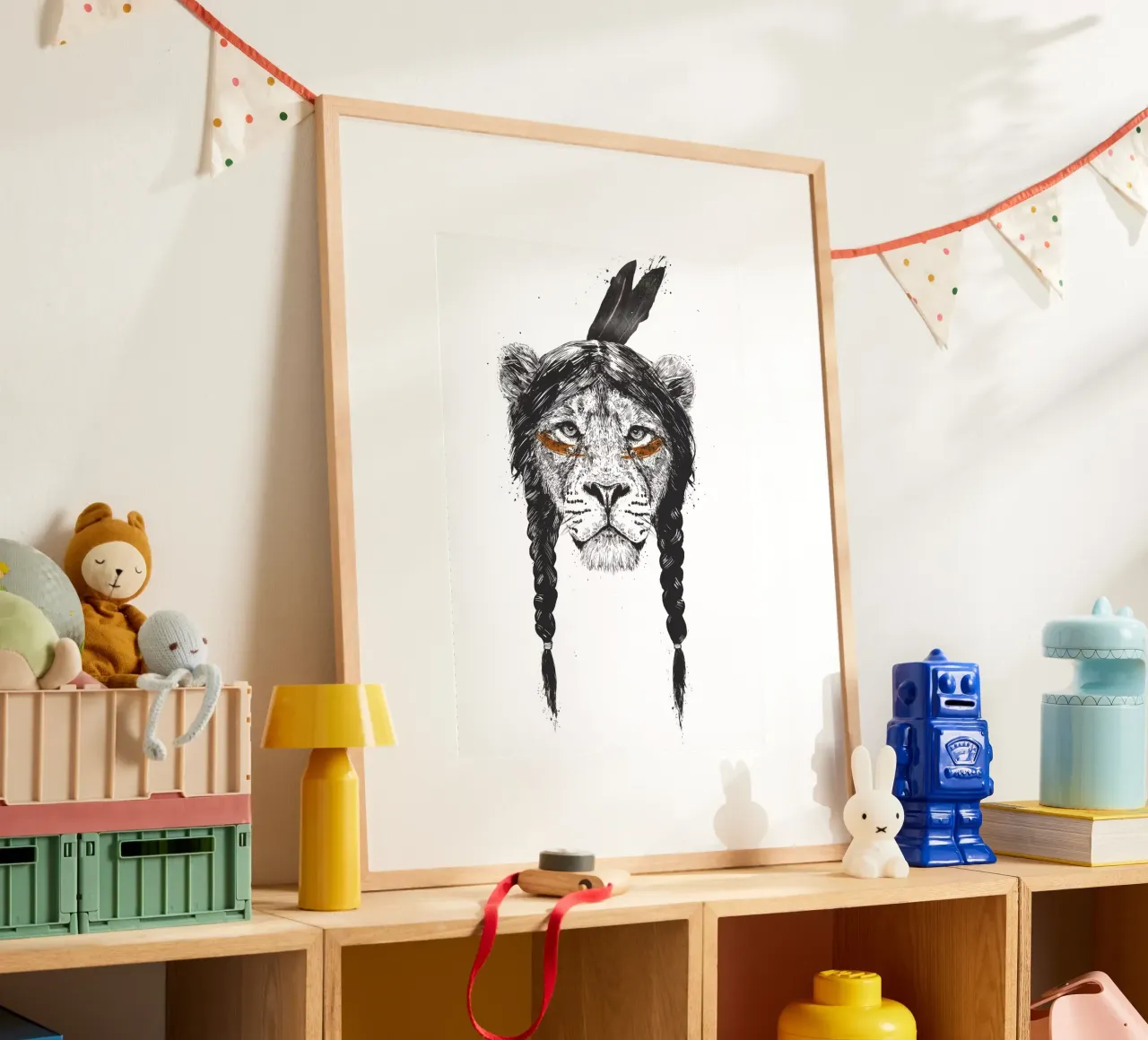 Warrior lion poster da Balazs Solti