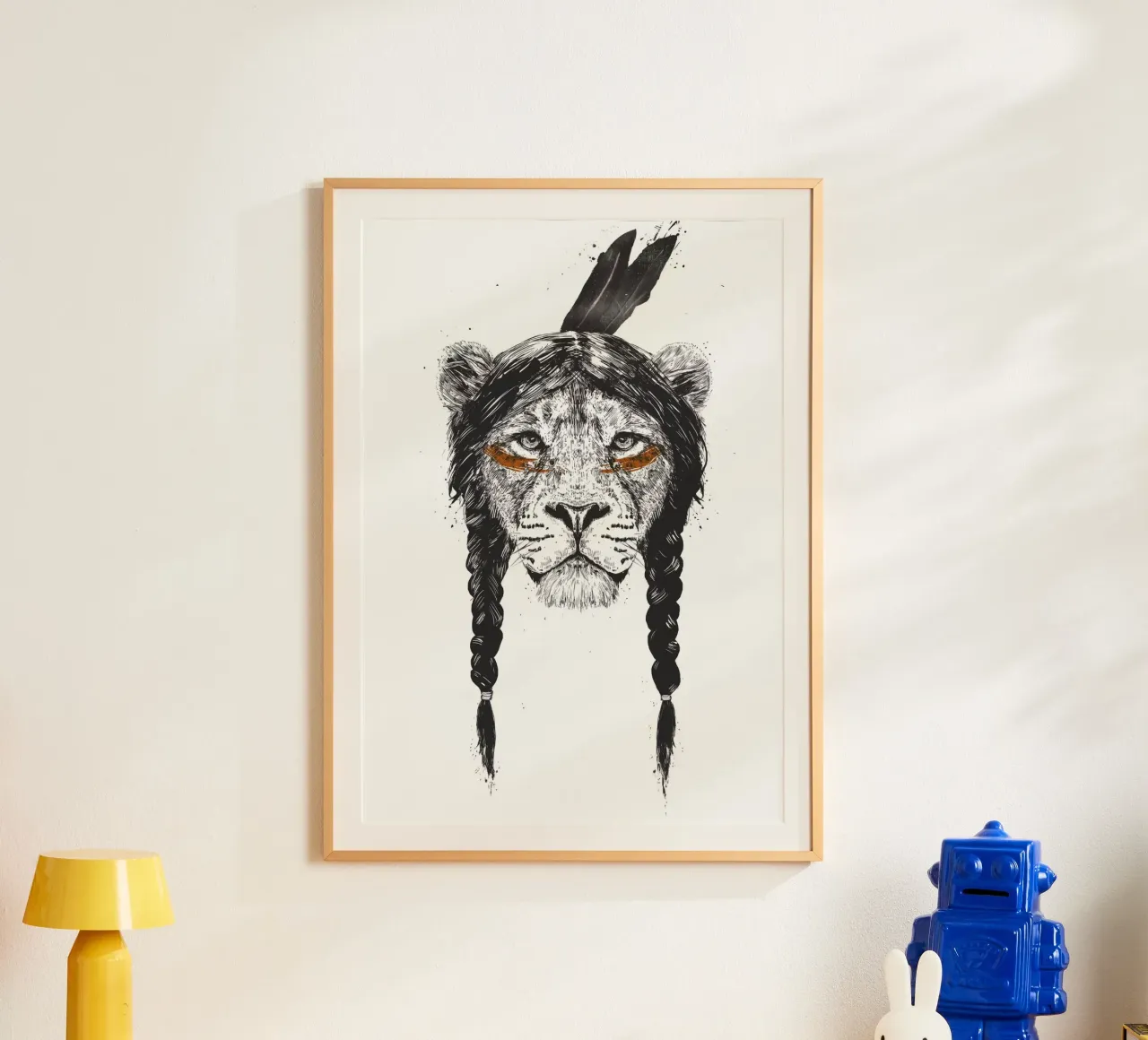 Warrior lion poster da Balazs Solti