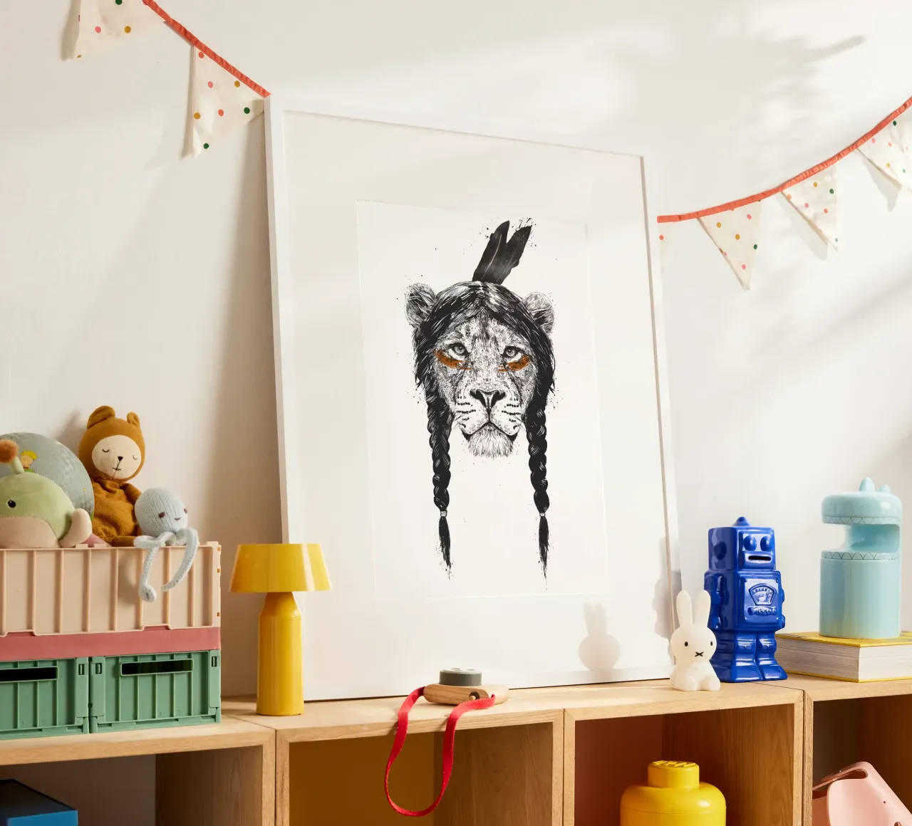 Warrior lion poster da Balazs Solti