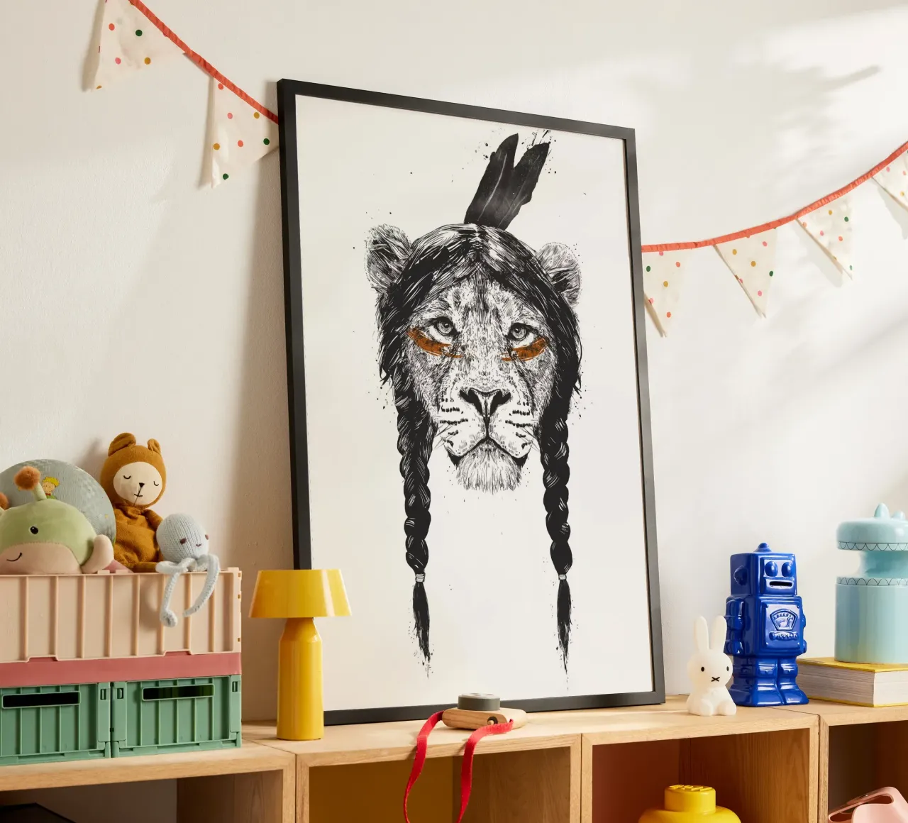 Warrior lion poster da Balazs Solti