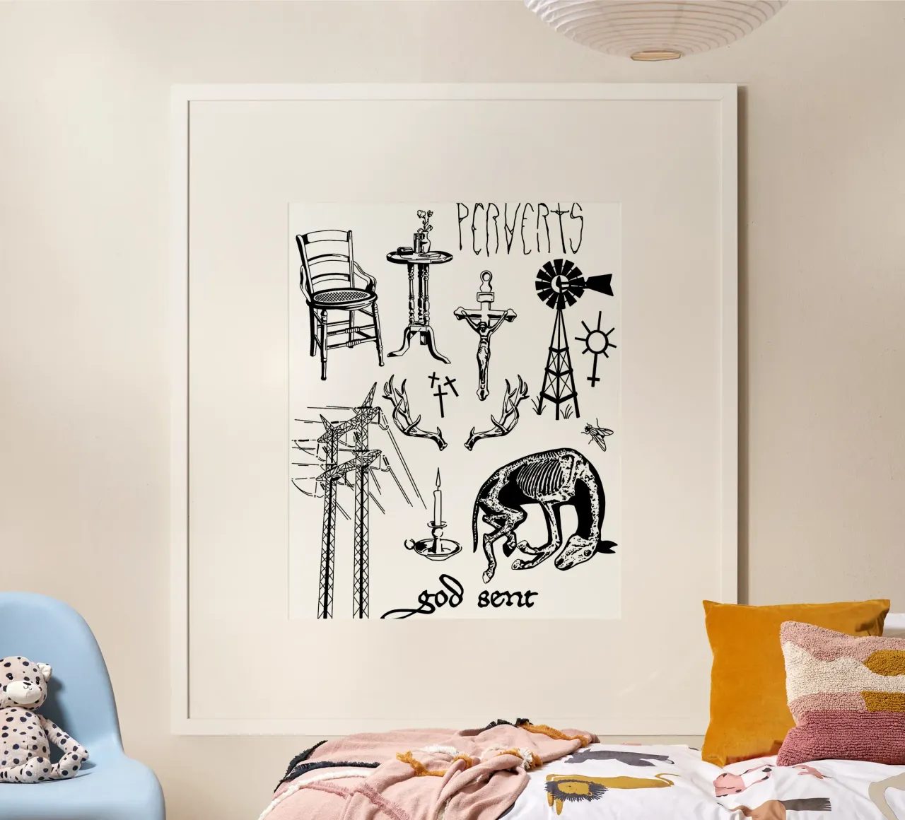 Dio ha mandato Ethel Cain Classico poster con telaio in legno da sophielouise.designs