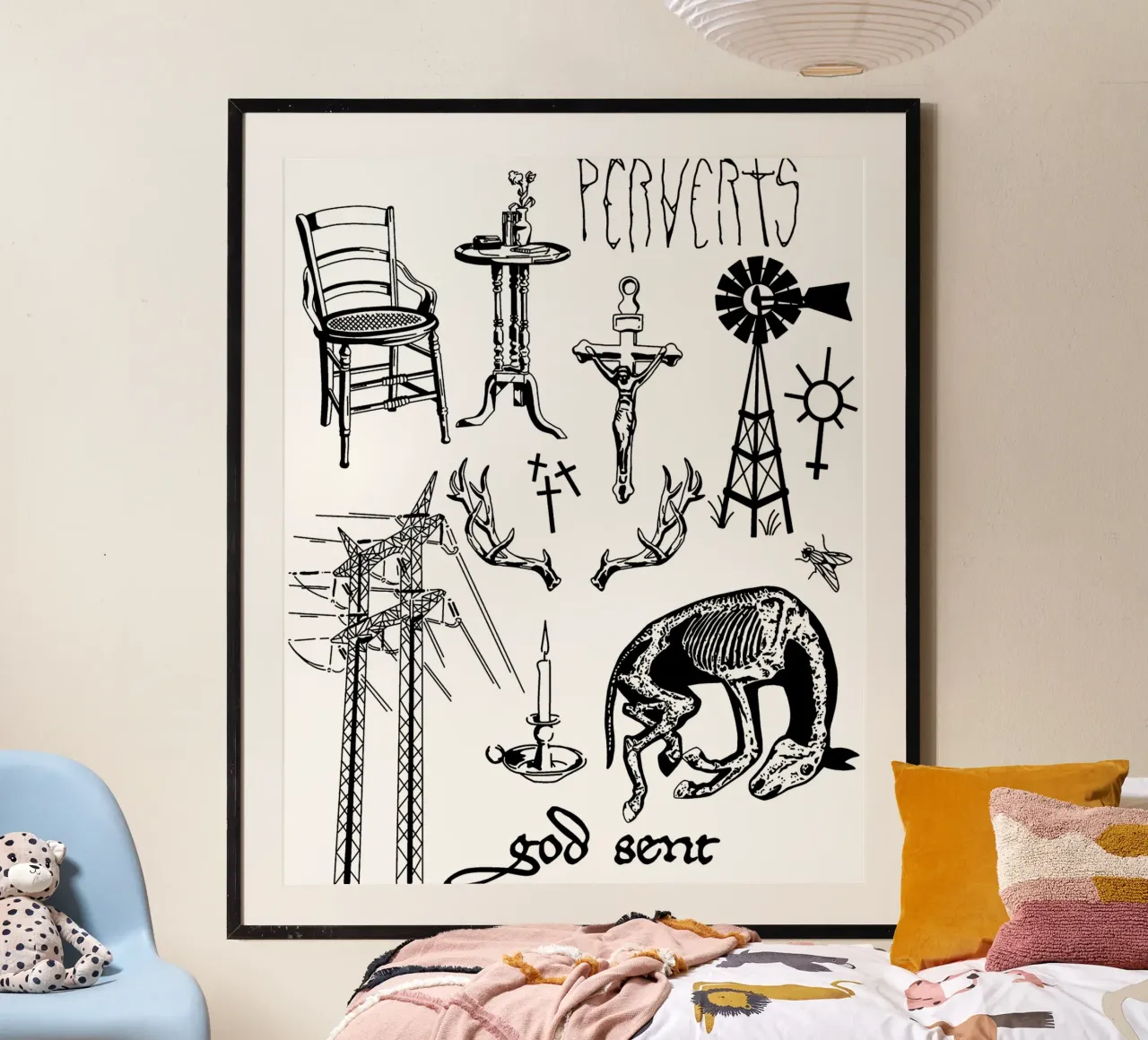 Dio ha mandato Ethel Cain Classico poster con telaio in legno da sophielouise.designs