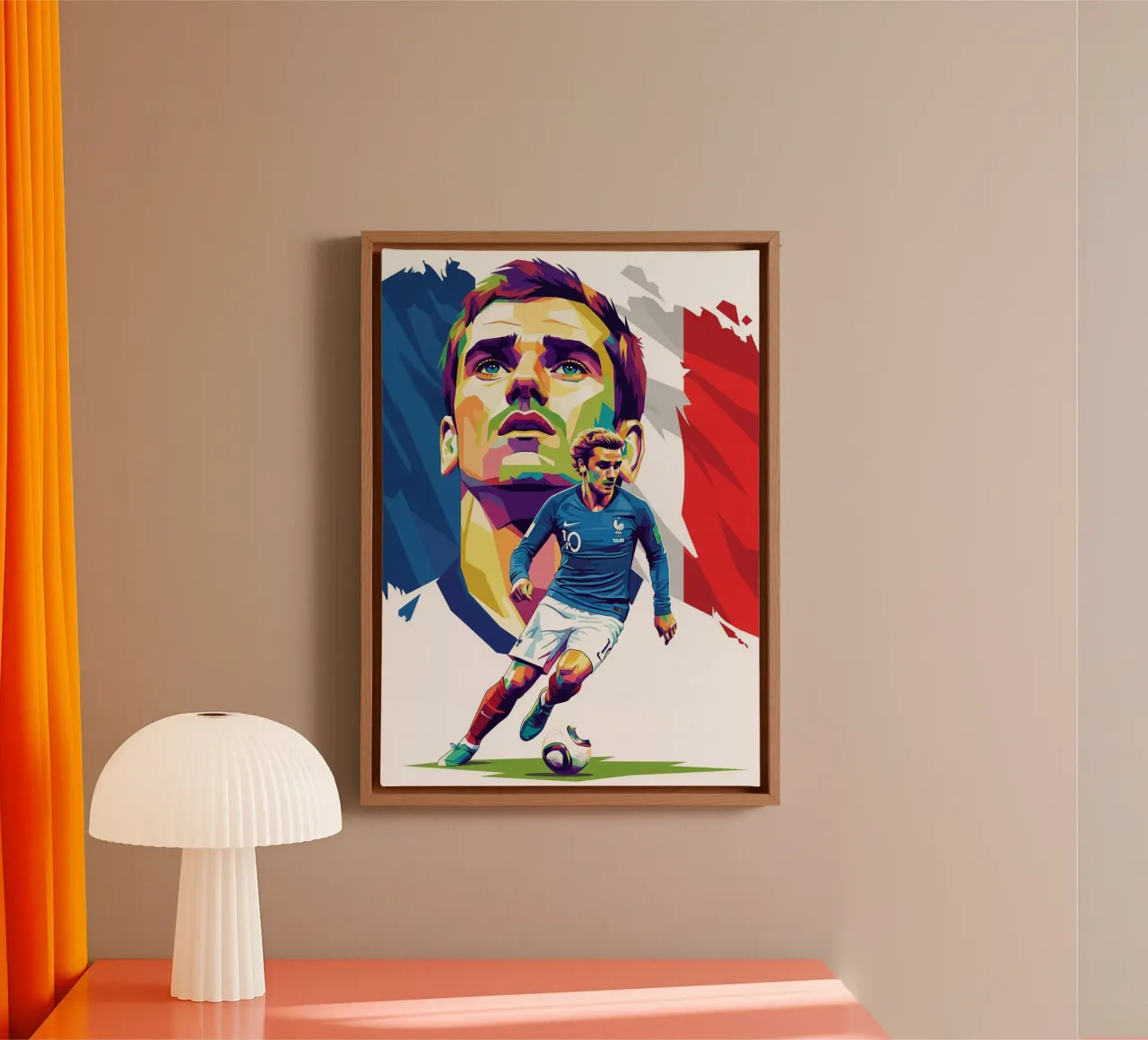 Antoine Griezmann - Frans elftal canvas met Baklijst van Hantamrata