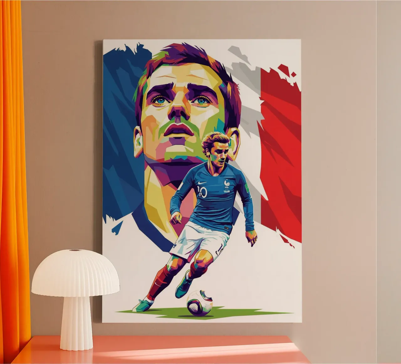 Antoine Griezmann - Frans elftal canvas met Baklijst van Hantamrata