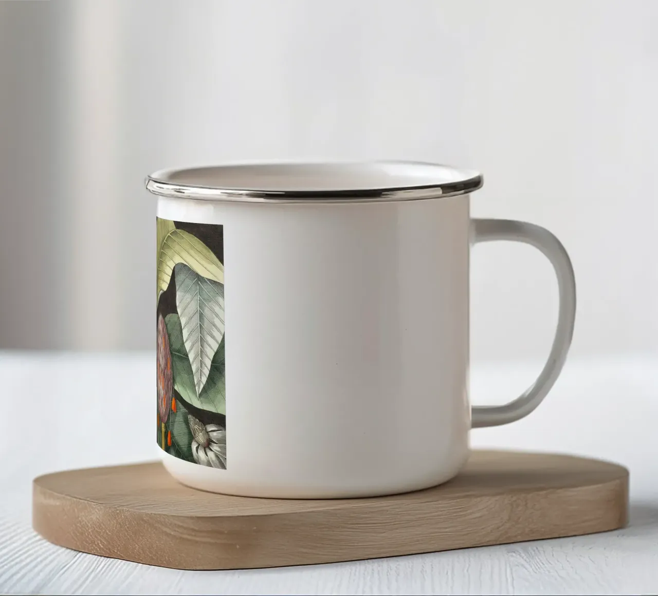 Magnolia Umbrella Tree tazza in smalto da apoloprints