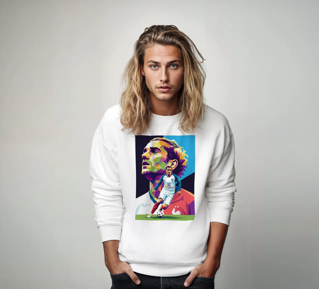 Antoine Griezmann pop art felpa da Hantamrata