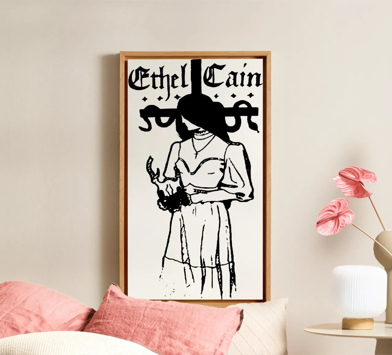 La donna del predicatore Ethel Cain Classico tela con Cornice a cassetta da sophielouise.designs
