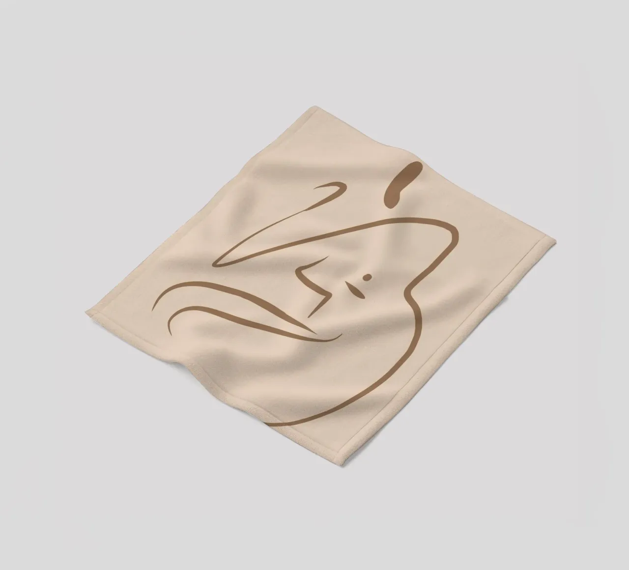 Line art nudo 04 coperta in pile da Little Dean