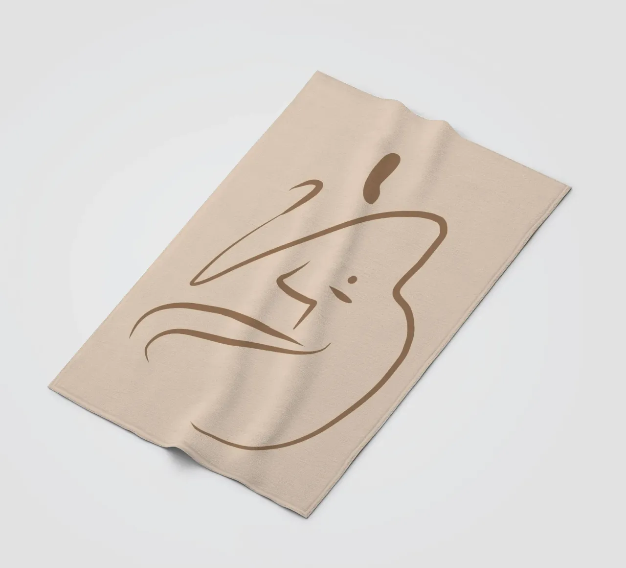 Line art nudo 04 coperta in pile da Little Dean