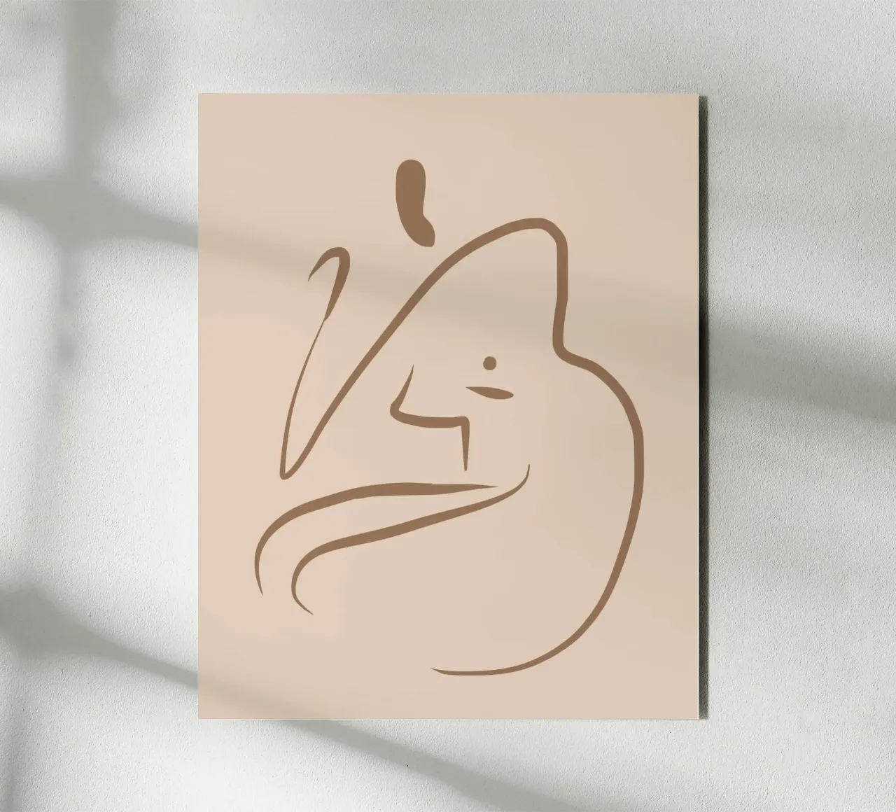 Line art nudo 04 alluminio dibond da Little Dean