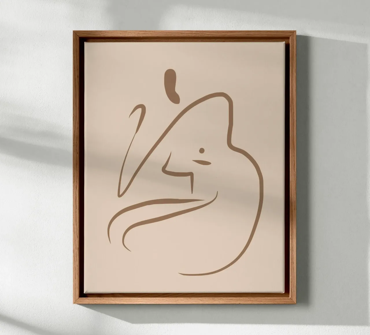 Line art nudo 04 tela con Cornice a cassetta da Little Dean