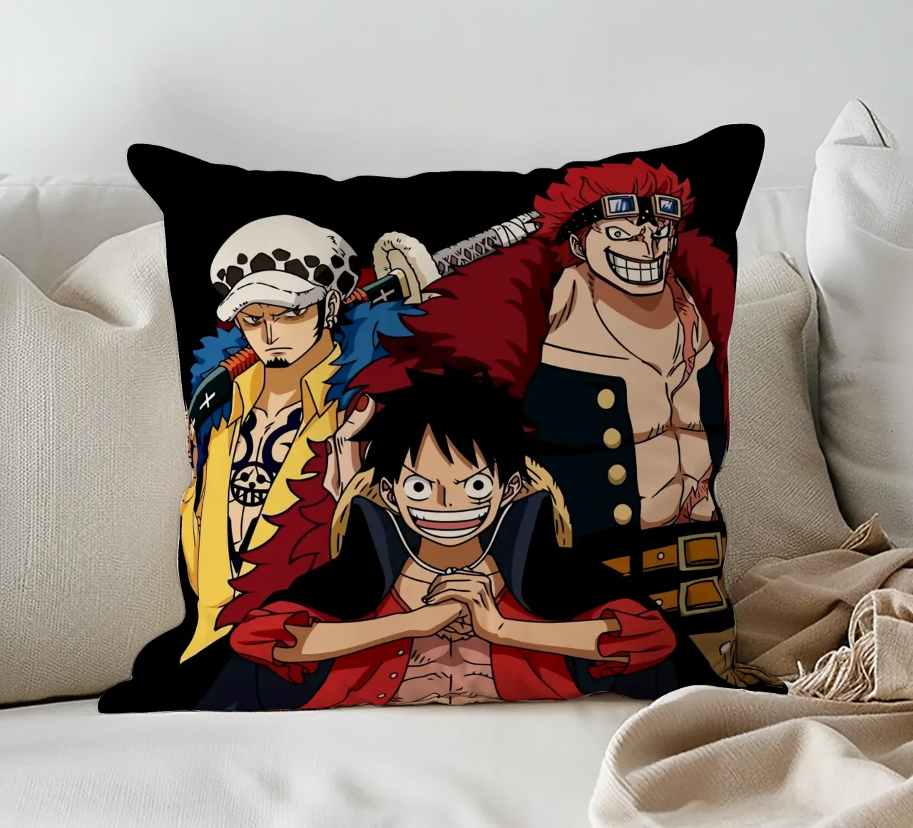 Three Bad Generations One Piece cuscino da Dumery Art