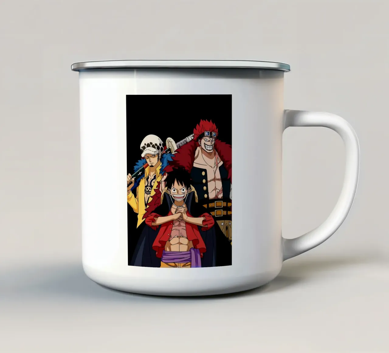 Three Bad Generations One Piece tazza in smalto da Dumery Art