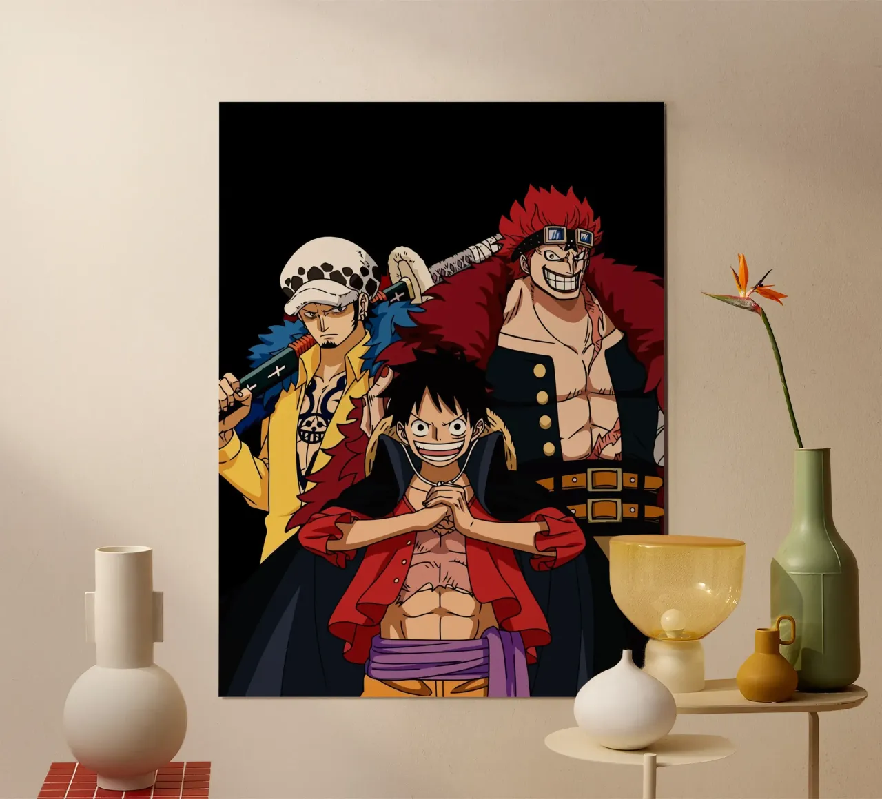 Three Bad Generations One Piece poster con telaio in plastica da Dumery Art