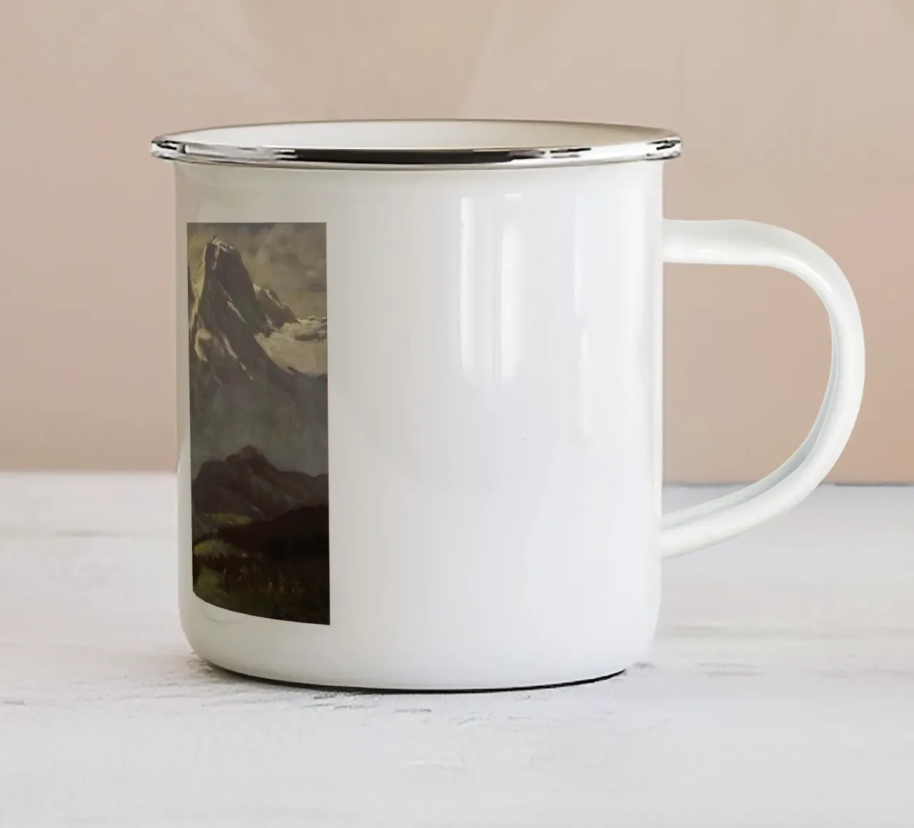 Snow Capped Mountains tazza in smalto da apoloprints