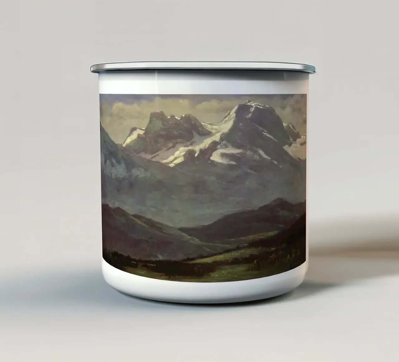 Snow Capped Mountains tazza in smalto da apoloprints