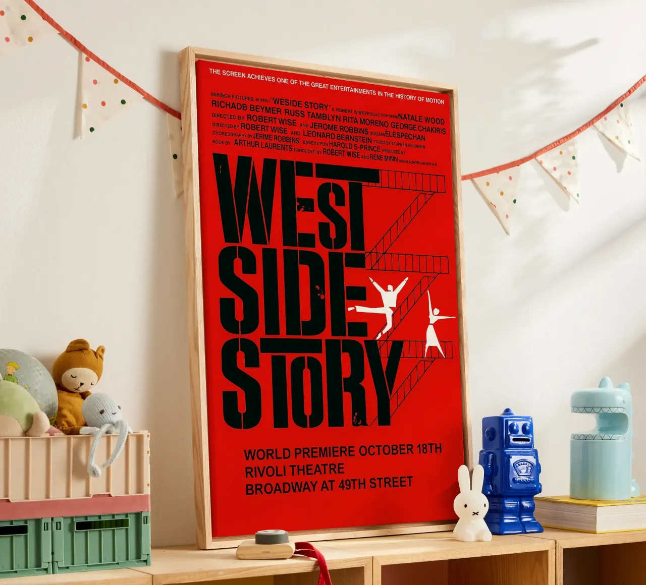 West Side Story - Teatro Vintage Lincoln Center tela con Cornice a cassetta da Cobron Studio