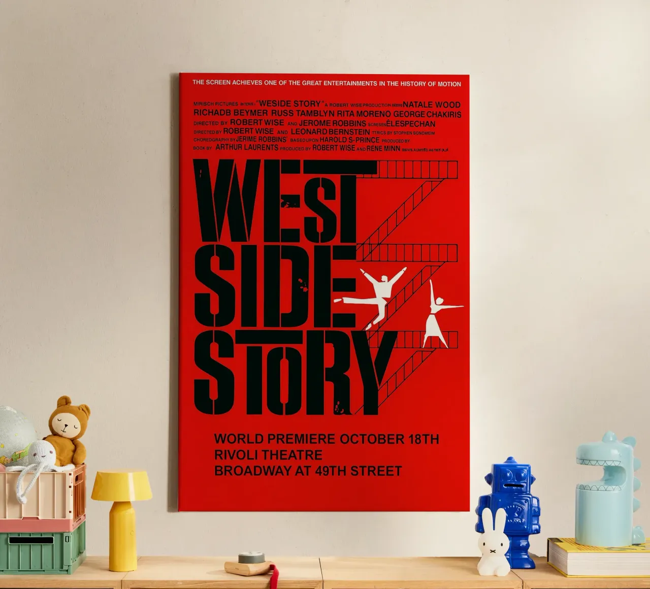 West Side Story - Teatro Vintage Lincoln Center tela con Cornice a cassetta da Cobron Studio
