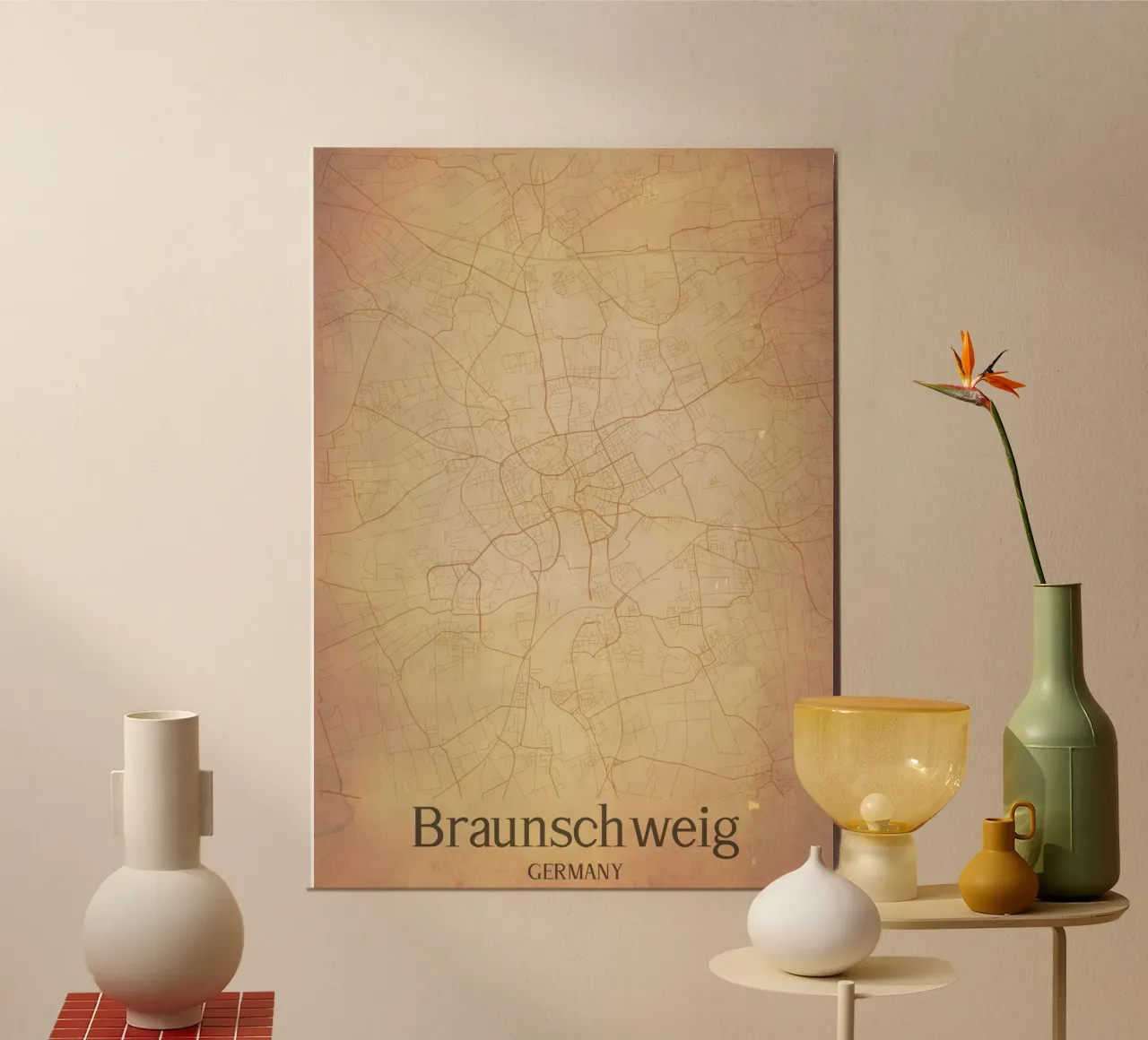 Braunschweig GERMANY poster con telaio in plastica da WorldPrint