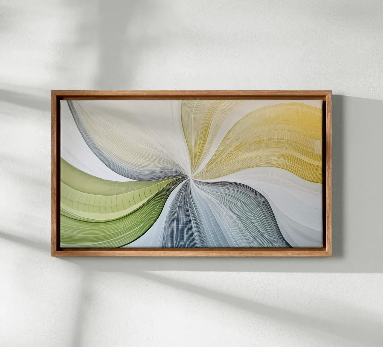 Bloemen abstract canvas met Baklijst van Imagine