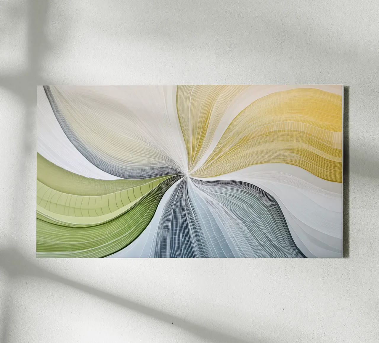 Bloemen abstract canvas met Baklijst van Imagine