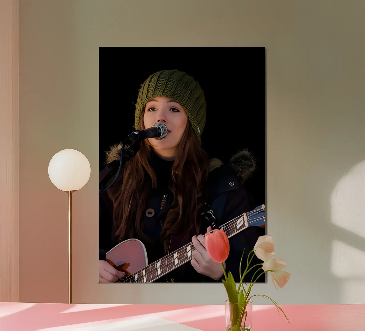 Marion Raven poster con telaio in plastica da Low poly art