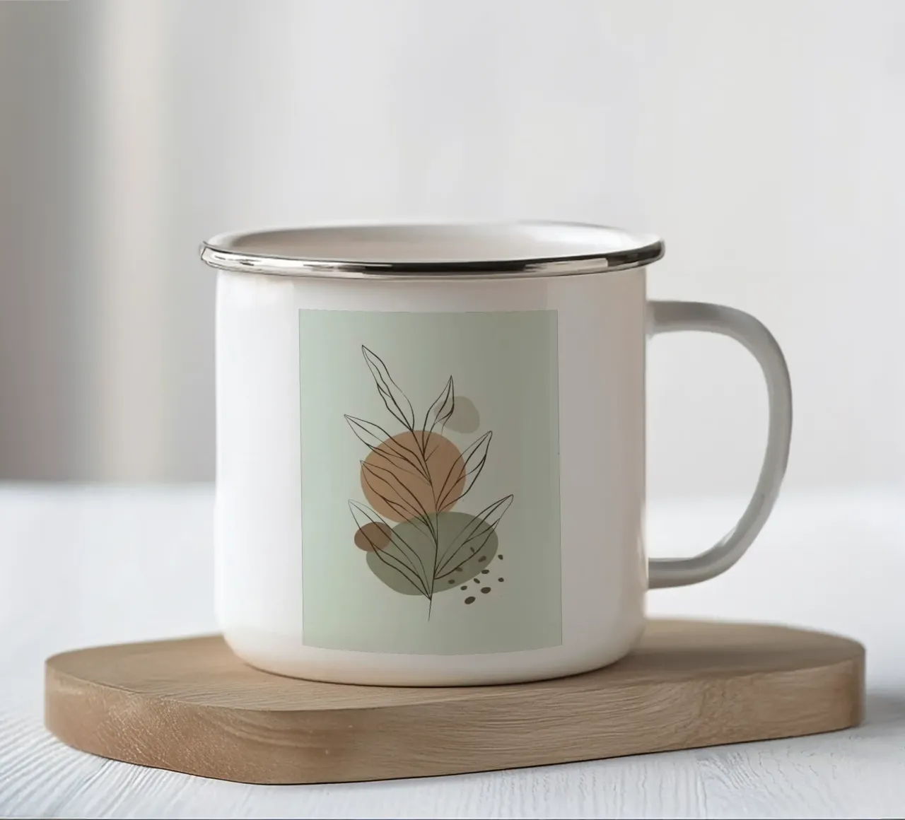 Flowers tazza in smalto da mip of map