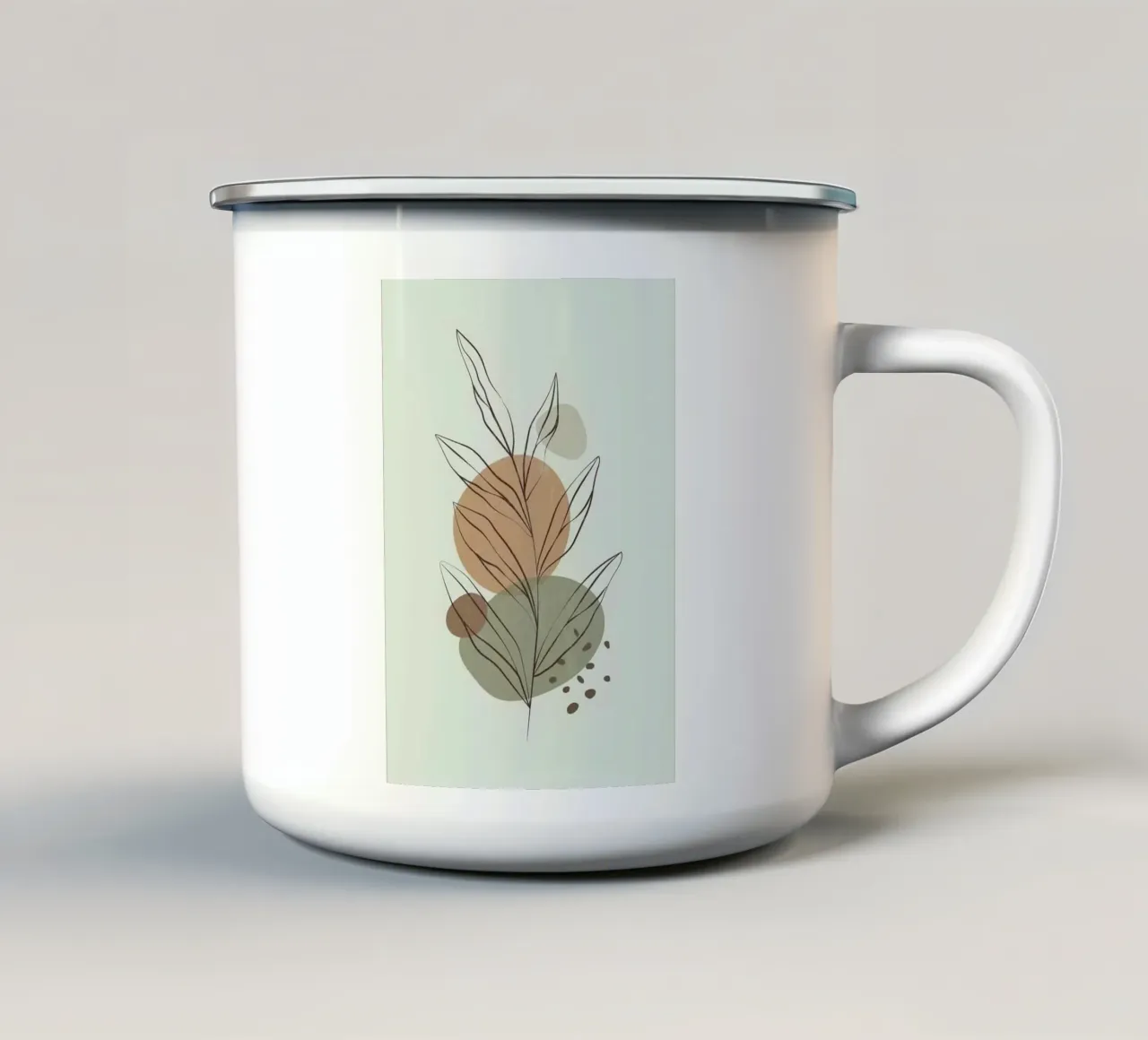 Flowers tazza in smalto da mip of map
