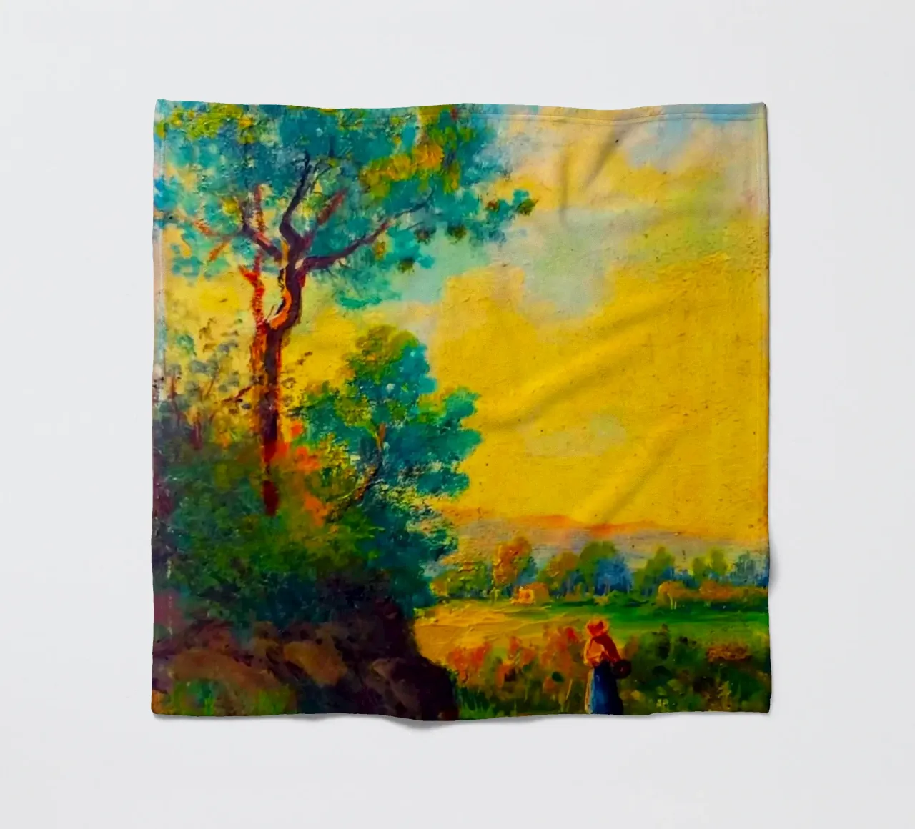 sunset with tree line coperta in pile da carsa