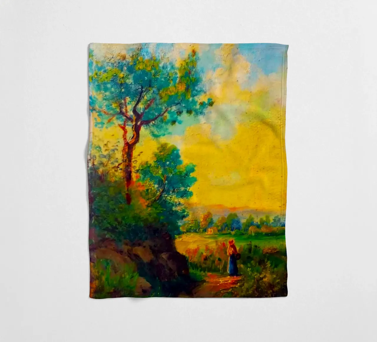 sunset with tree line coperta in pile da carsa