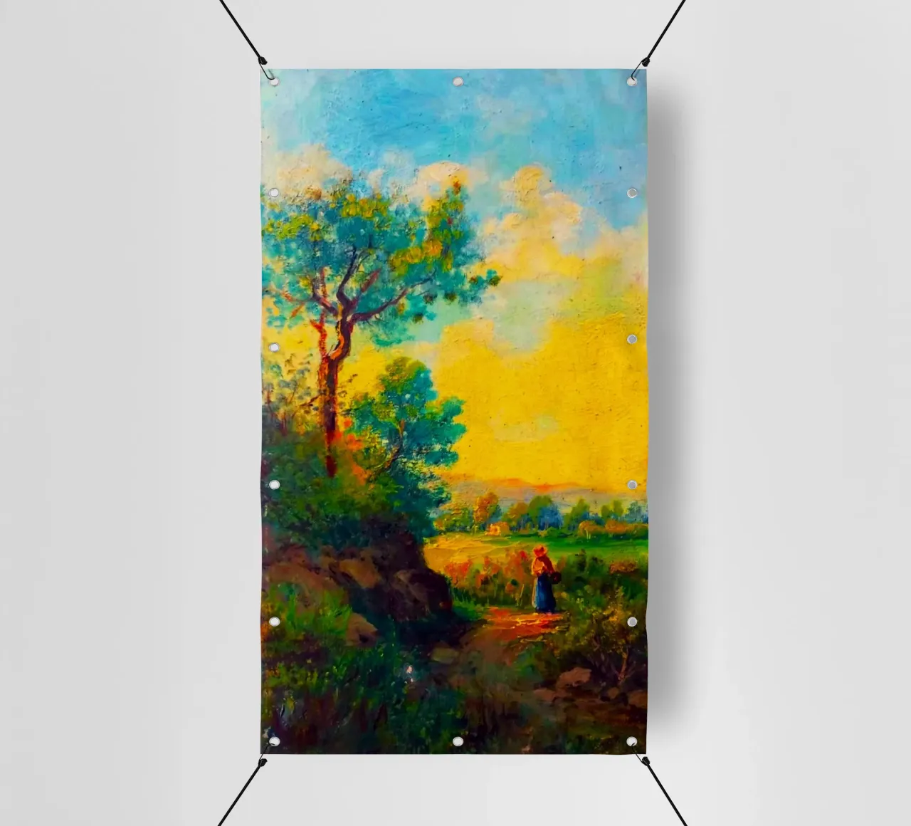 sunset with tree line telo in pvc da carsa