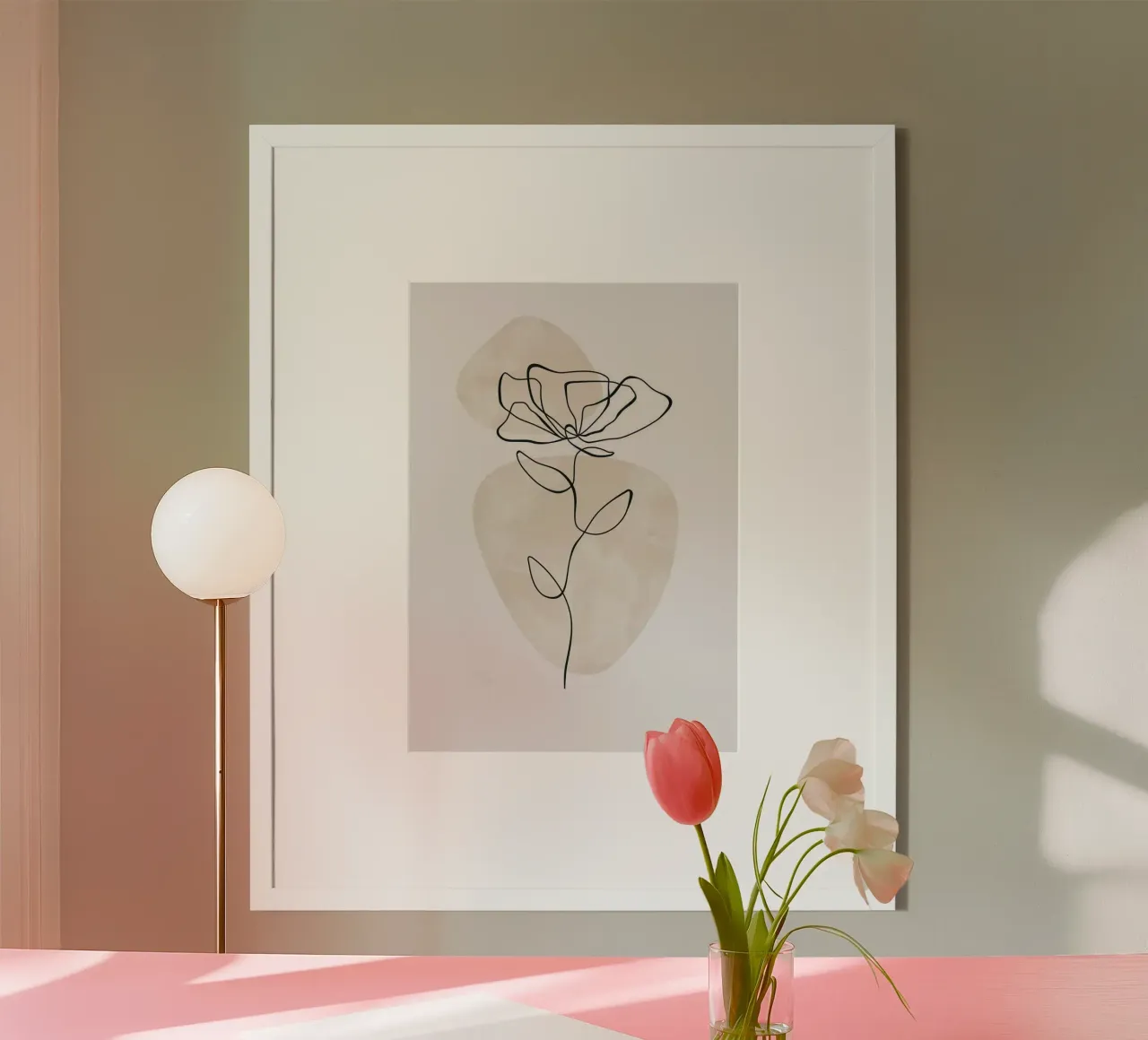 line shape art flower poster da kichin