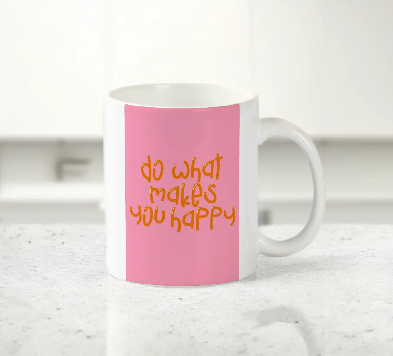 Stampa di una citazione positiva - "Fai ciò che ti rende felice". tazza in ceramica da Ink &Echo