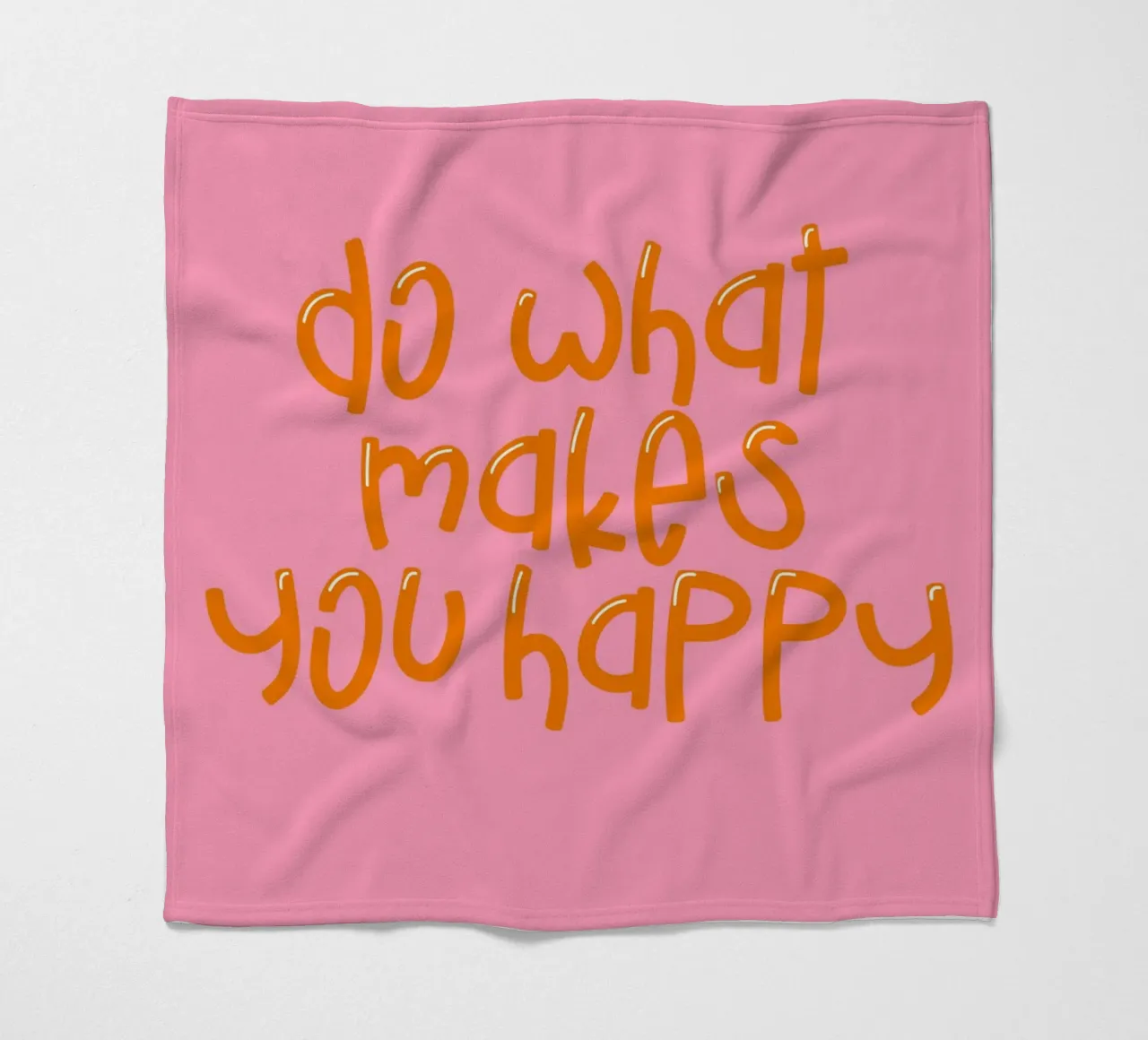 Stampa di una citazione positiva - "Fai ciò che ti rende felice". coperta in pile da Ink &Echo