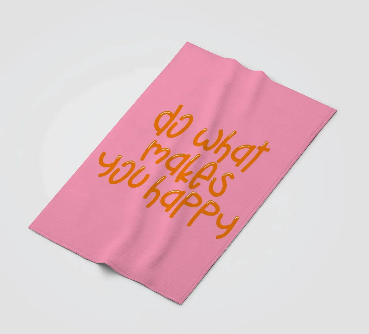 Stampa di una citazione positiva - "Fai ciò che ti rende felice". coperta in pile da Ink &Echo