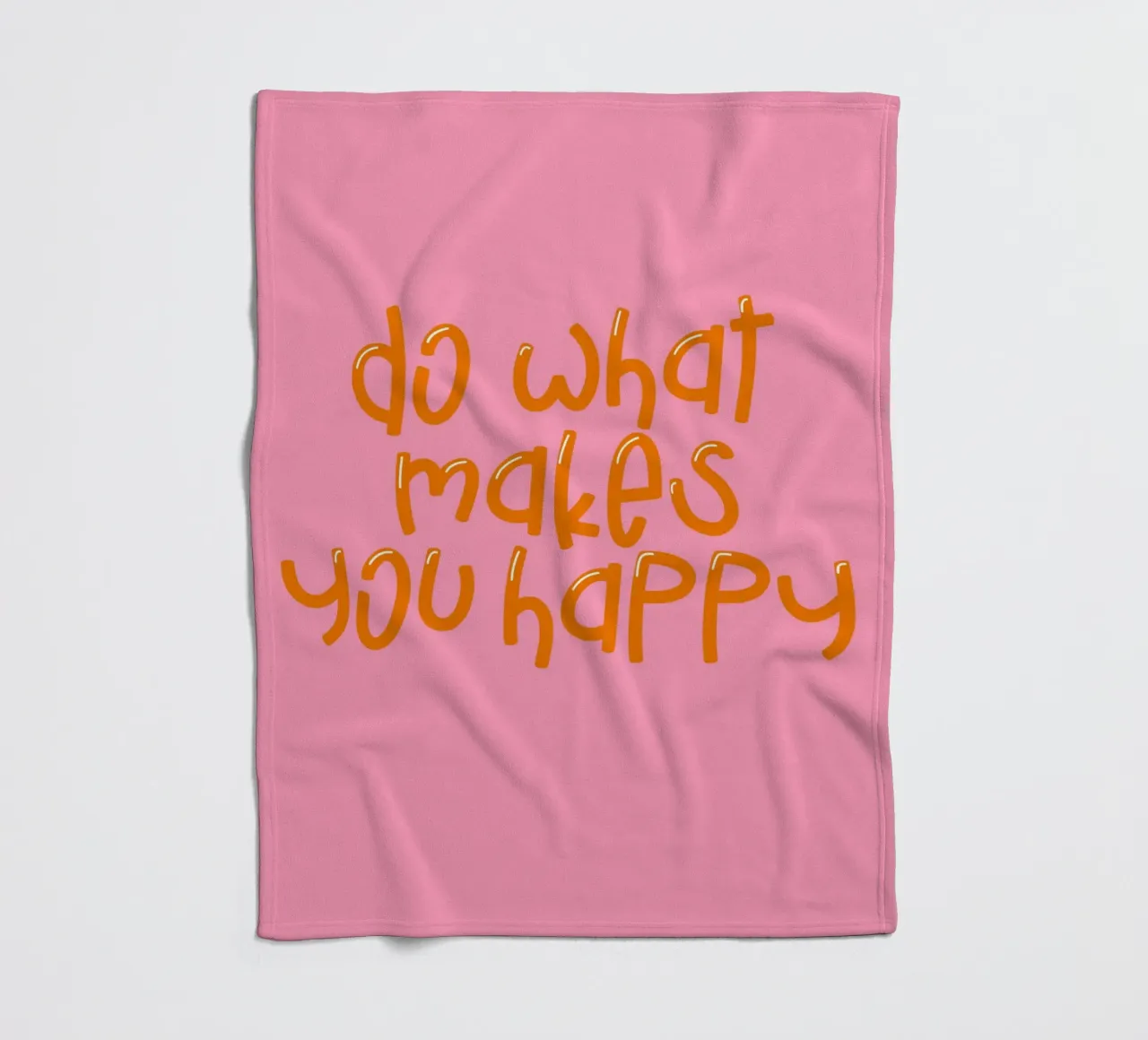 Stampa di una citazione positiva - "Fai ciò che ti rende felice". coperta in pile da Ink &Echo