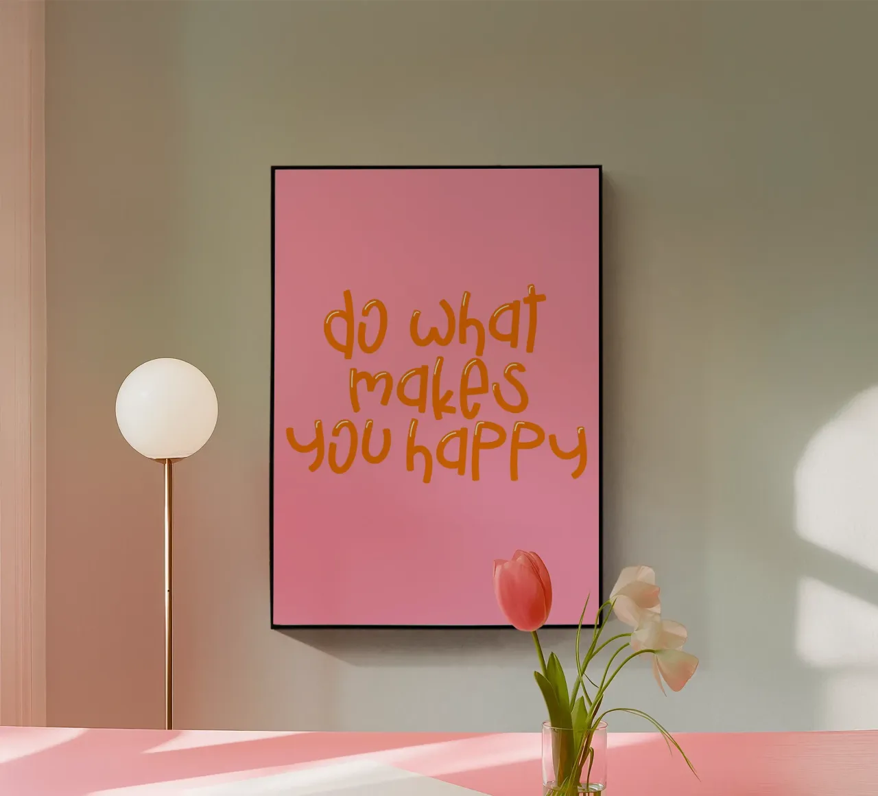 Stampa di una citazione positiva - "Fai ciò che ti rende felice". plexiglass da Ink &Echo