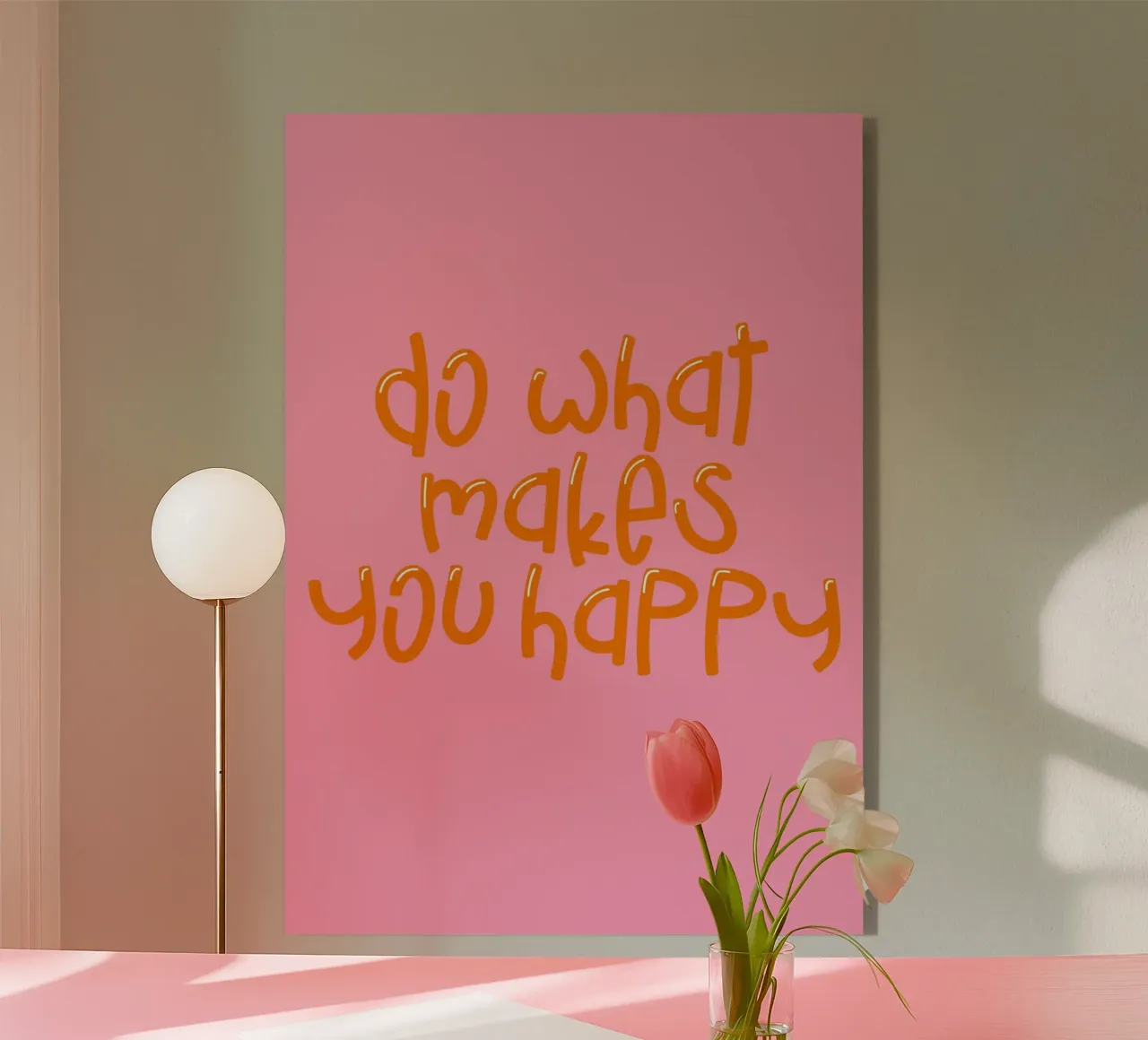 Stampa di una citazione positiva - "Fai ciò che ti rende felice". plexiglass da Ink &Echo