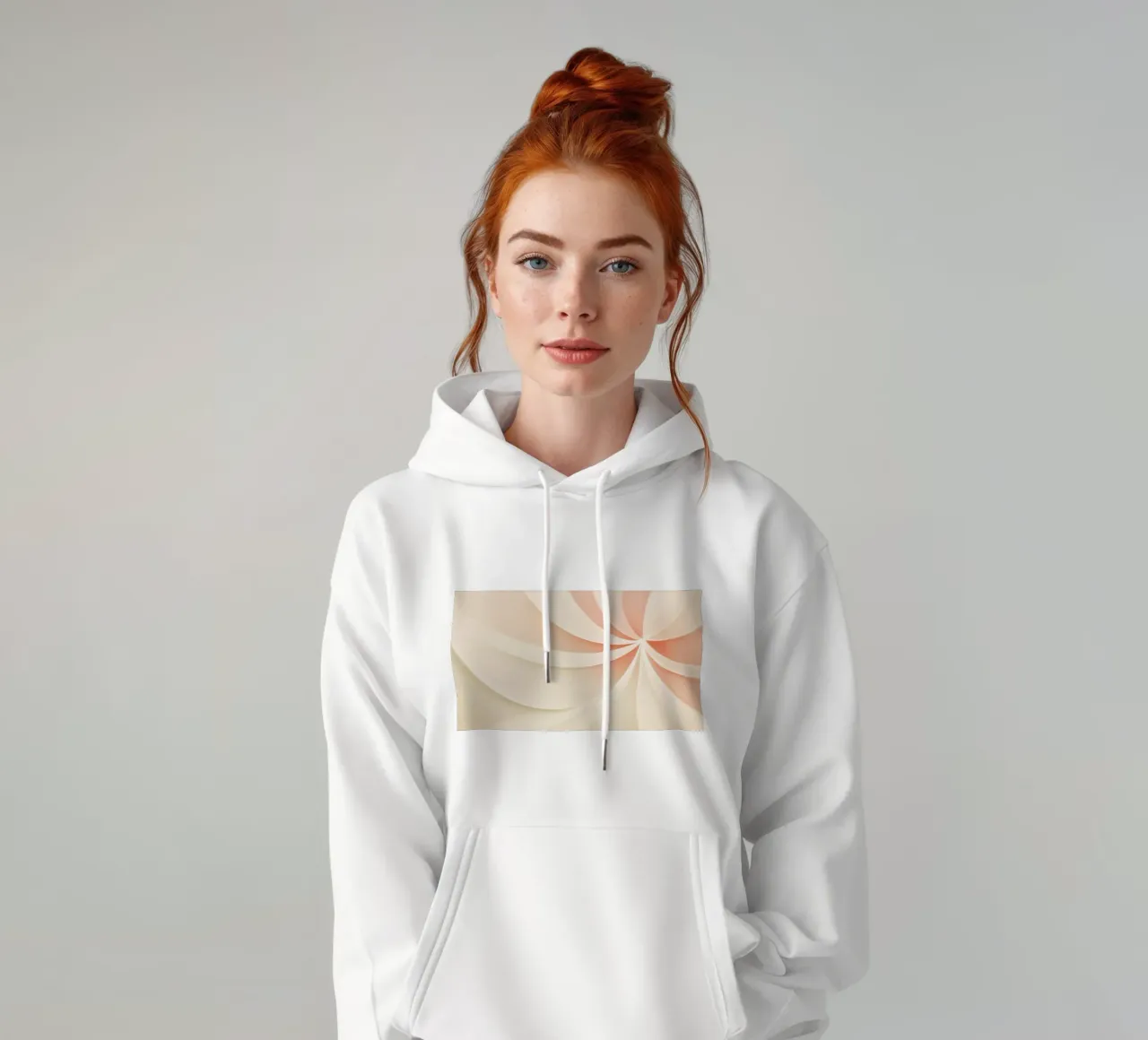 Fiore astratto felpa con cappuccio da Imagine